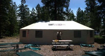 Crewzers Base Camp Staging Area Erected Tent