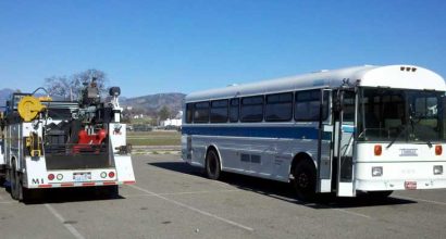 Shuttle Bus and Service Truck