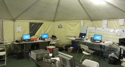 Octagon 19′ x 35′ Tent Interior Work Area