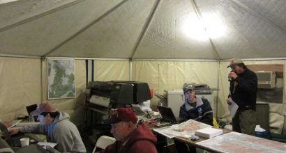 Octagon 19′ x 35′ Tent Interior Command Central
