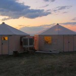 Western Shelter Octagon 20' Tent at Sunset