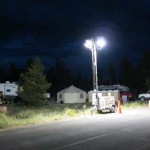 Base Camp with Light Towers
