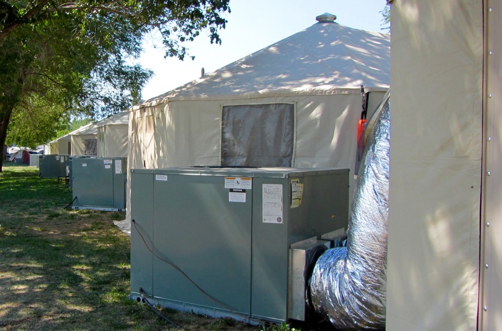 hvac system on tent