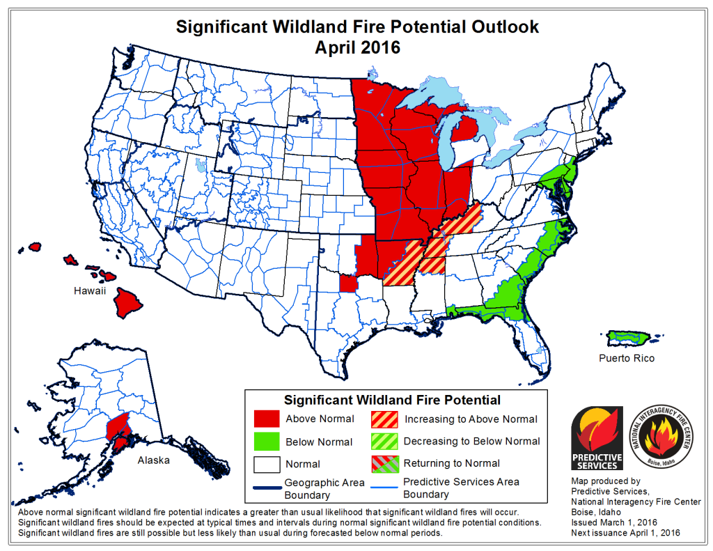 wild land fire potential outlook